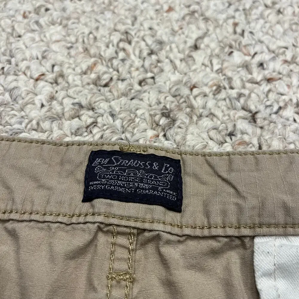 Levi's Mens Cargo Shorts Tan 33 Outdoor Casual Dad Cotton Utility